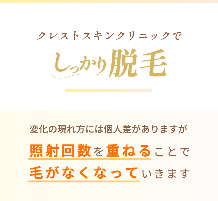 クレストスキンクリニックでしっかり脱毛