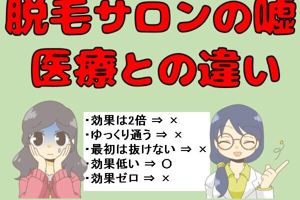 脱毛サロンと医療脱毛の違い